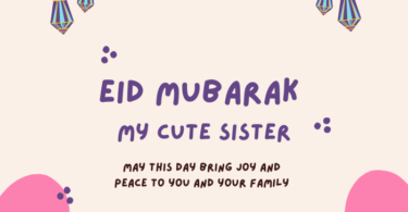 Eid Mubarak Cute Sister