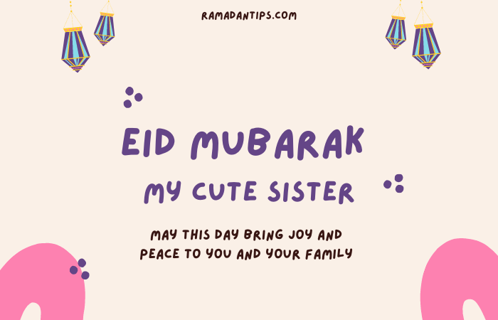 Eid Mubarak Cute Sister
